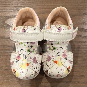 Geox Floral Baby Shoes with Velcro